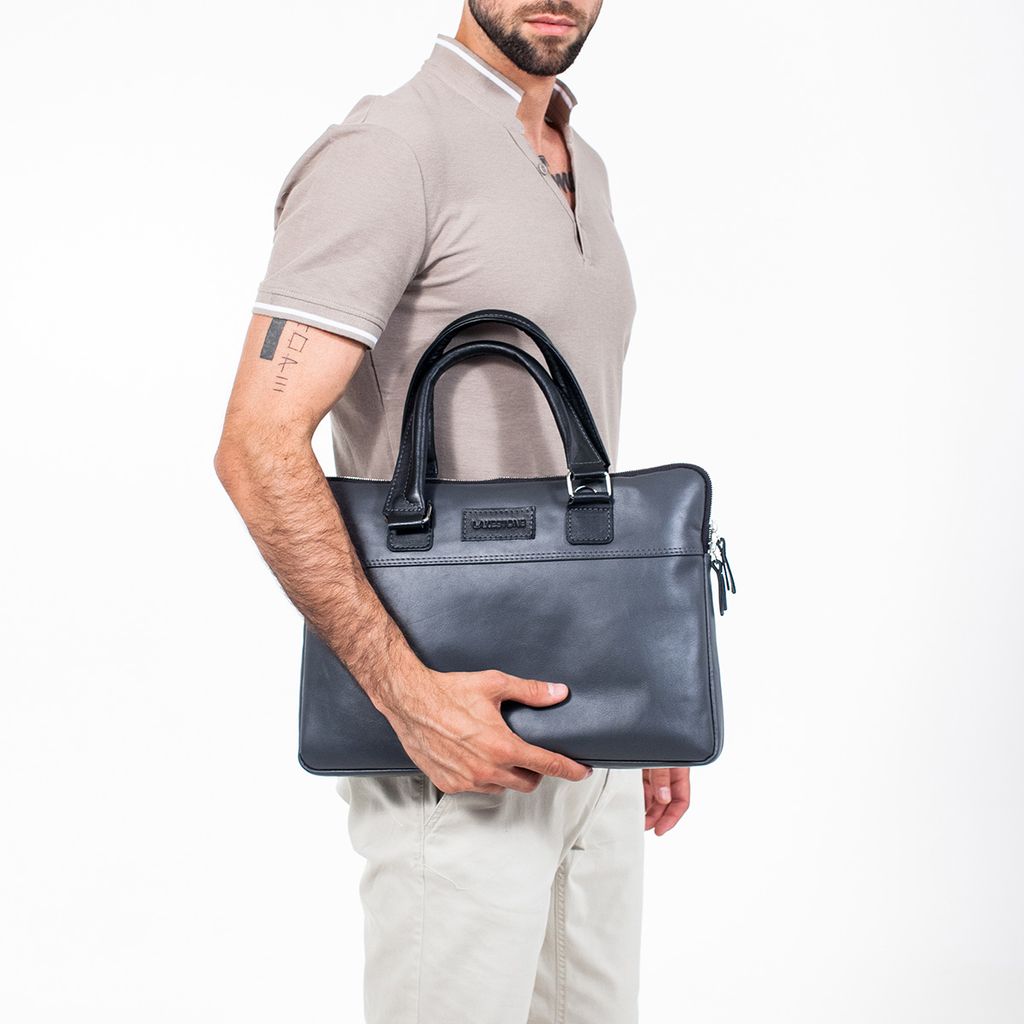 Деловая сумка для ноутбука Anson Black - Lakestone фото 5