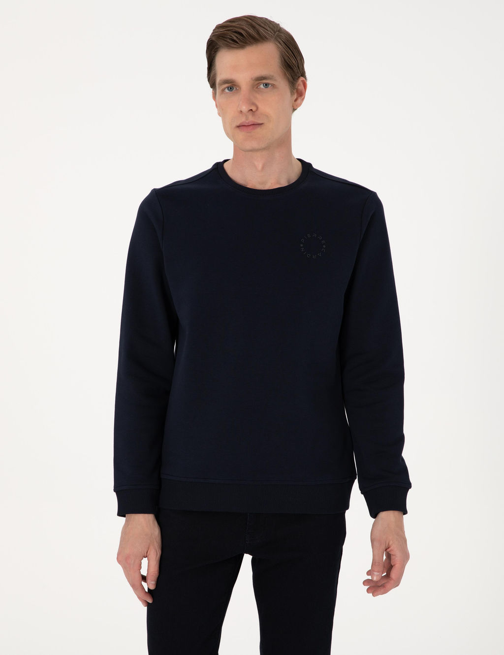 Lacivert 3 _plik Regular Fit Bisiklet Yaka Basic Sweatshirt - Pierre cardin фото 3