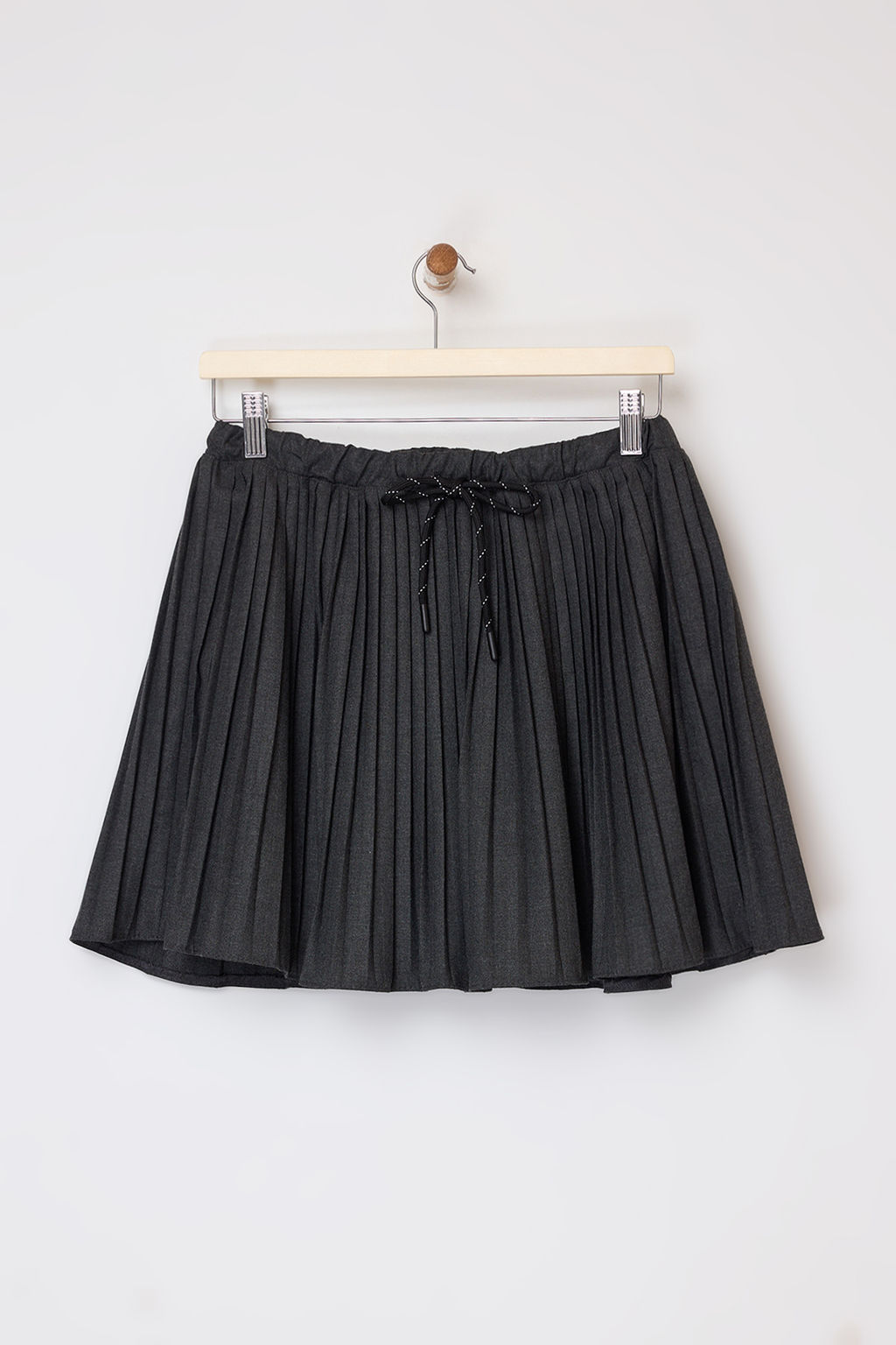 Antrasit Piliseli Poliviskon Dokuma Mini Etek TWOSS26ET00014 - Trendyolmilla фото 6