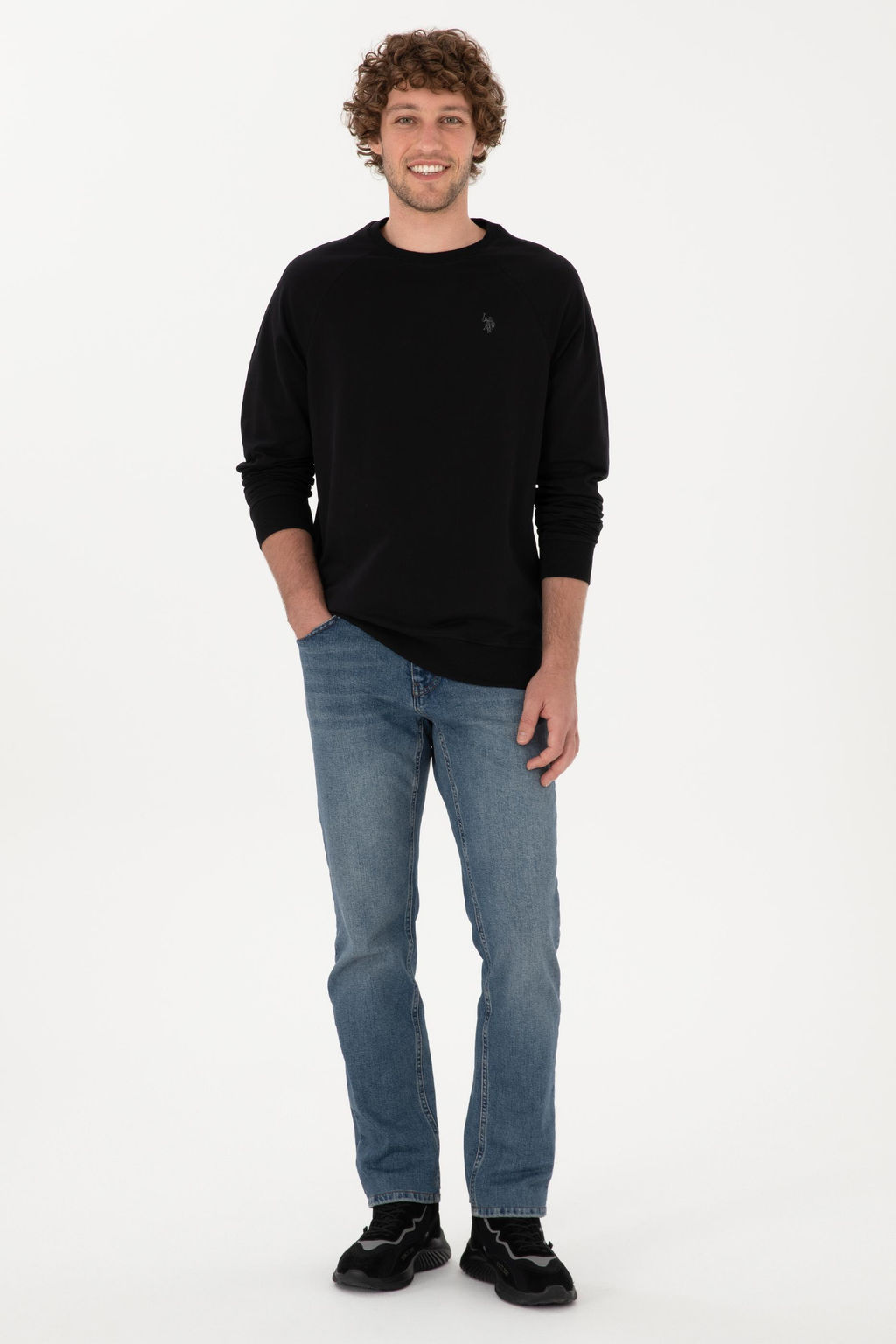 Erkek Siyah Basic Sweatshirt Sepette S_rpriz _ndirim - U.s. polo assn фото 4