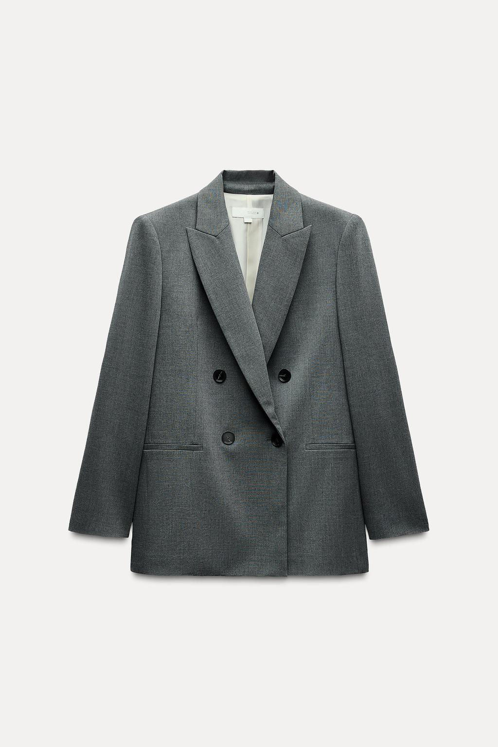 DOUBLE-BREASTED BLAZER WITH SHOULDER PADS - Zara фото 5
