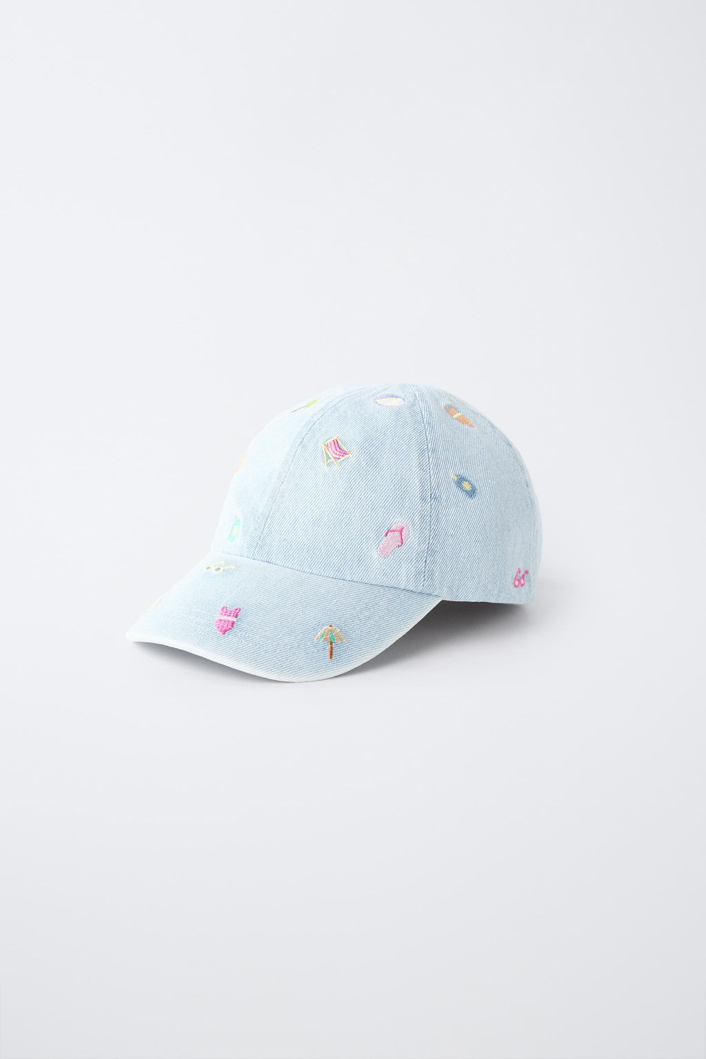 GORRA DENIM BORDADOS VERANO / Azul claro