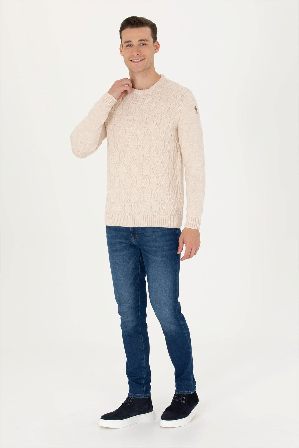 U. S. Polo Assn / Мужской песочный свитер - U.s. polo assn фото 10