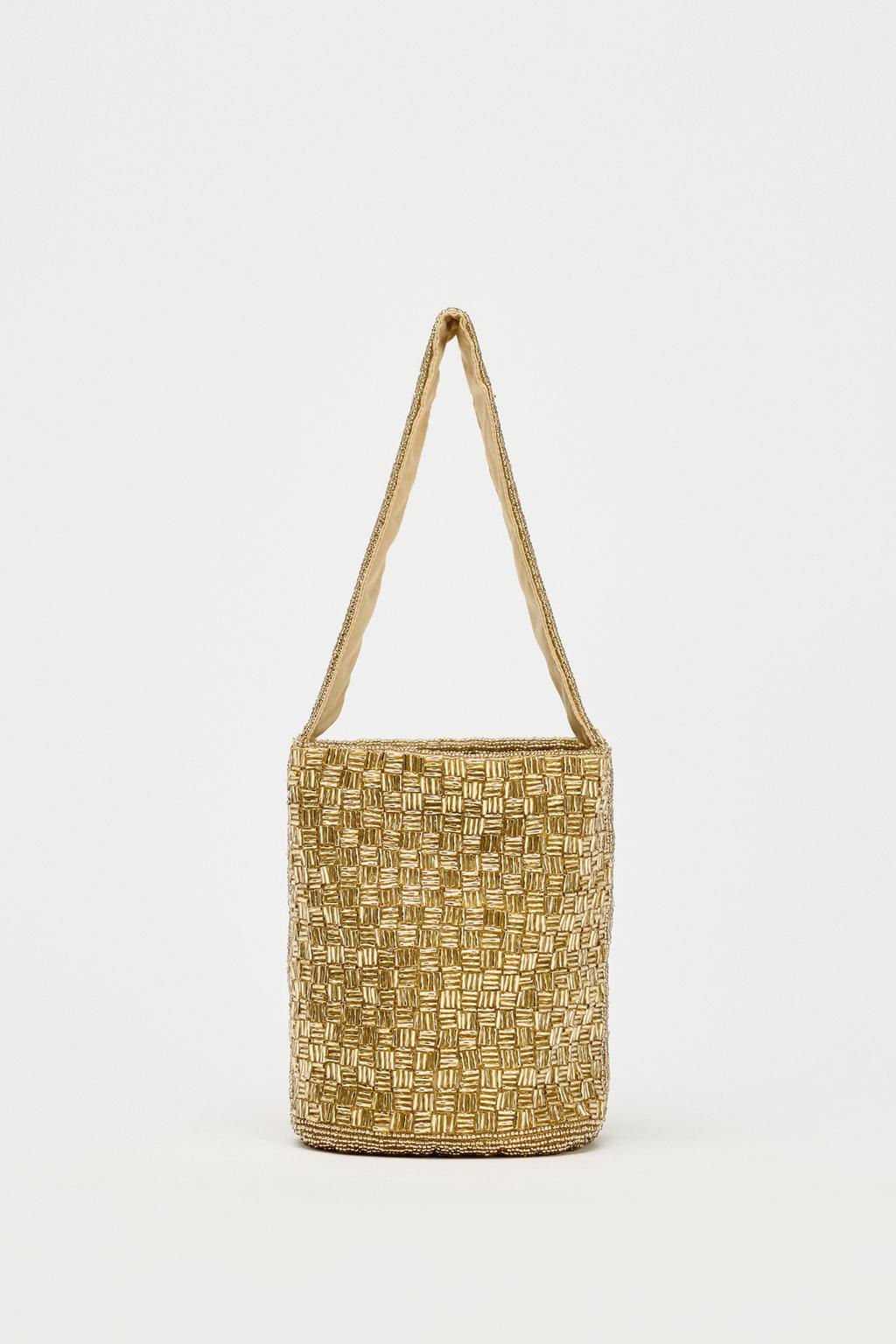 SEQUINNED MINI BUCKET BAG - Zara фото 2