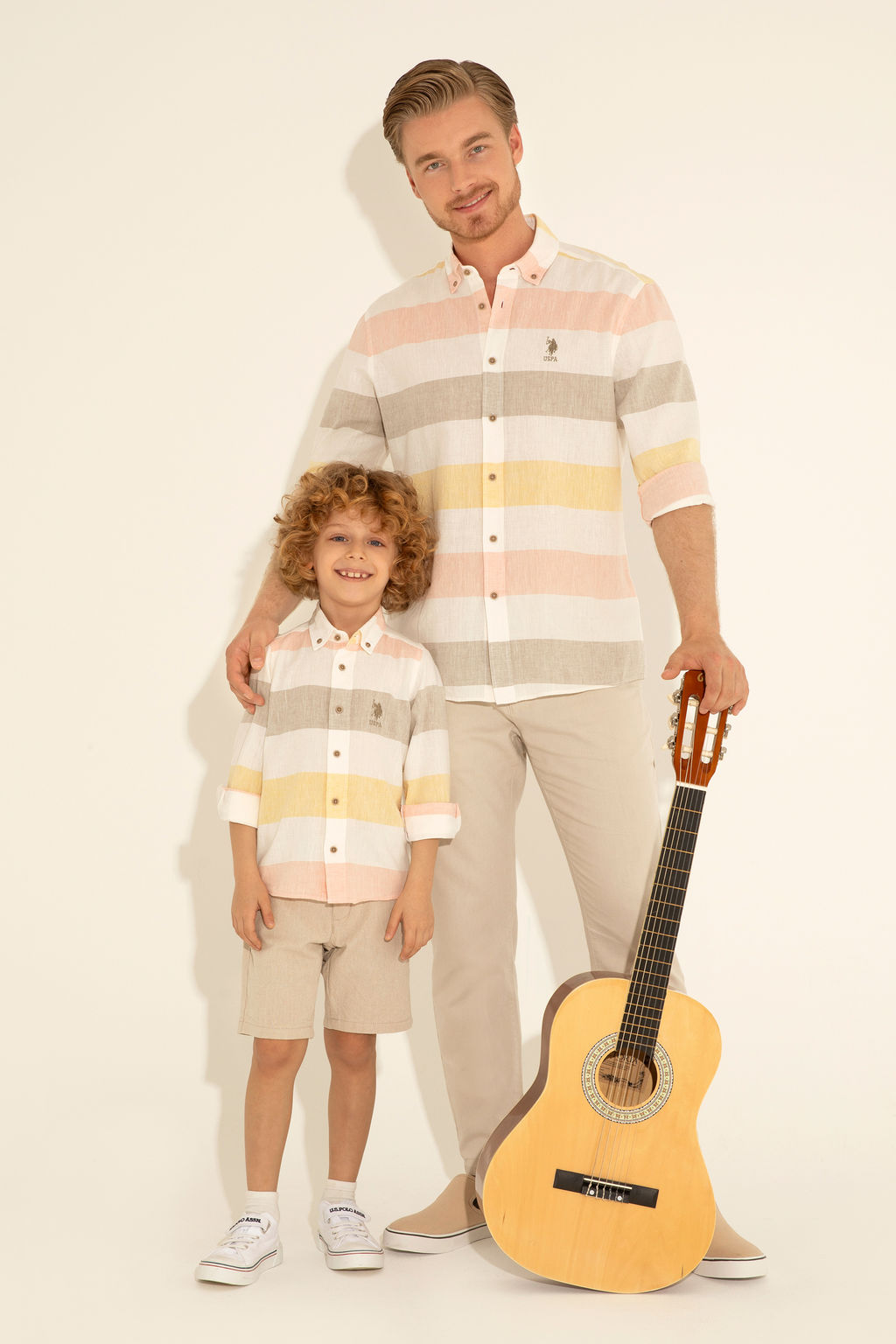 Мужская рубашка цвета хаки с длинным рукавом - U.s. polo assn фото 15