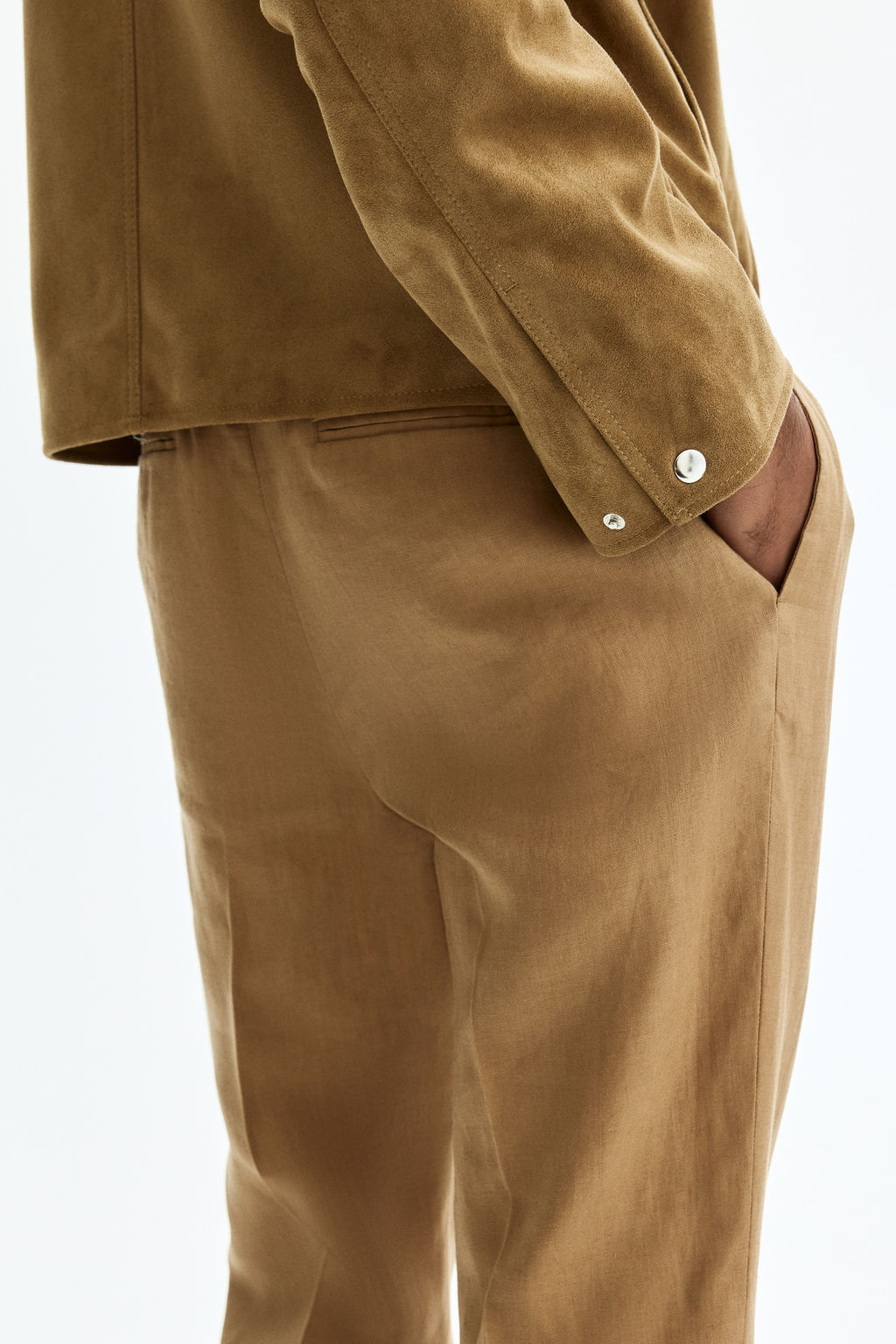 Pantal?n de traje en lino Slim Fit - H&m фото 12