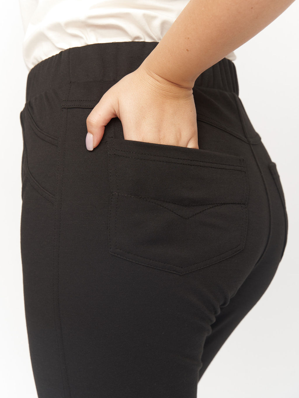 Брюки из плотного трикотажа ZBB13406BLK01 - Артесса фото 5