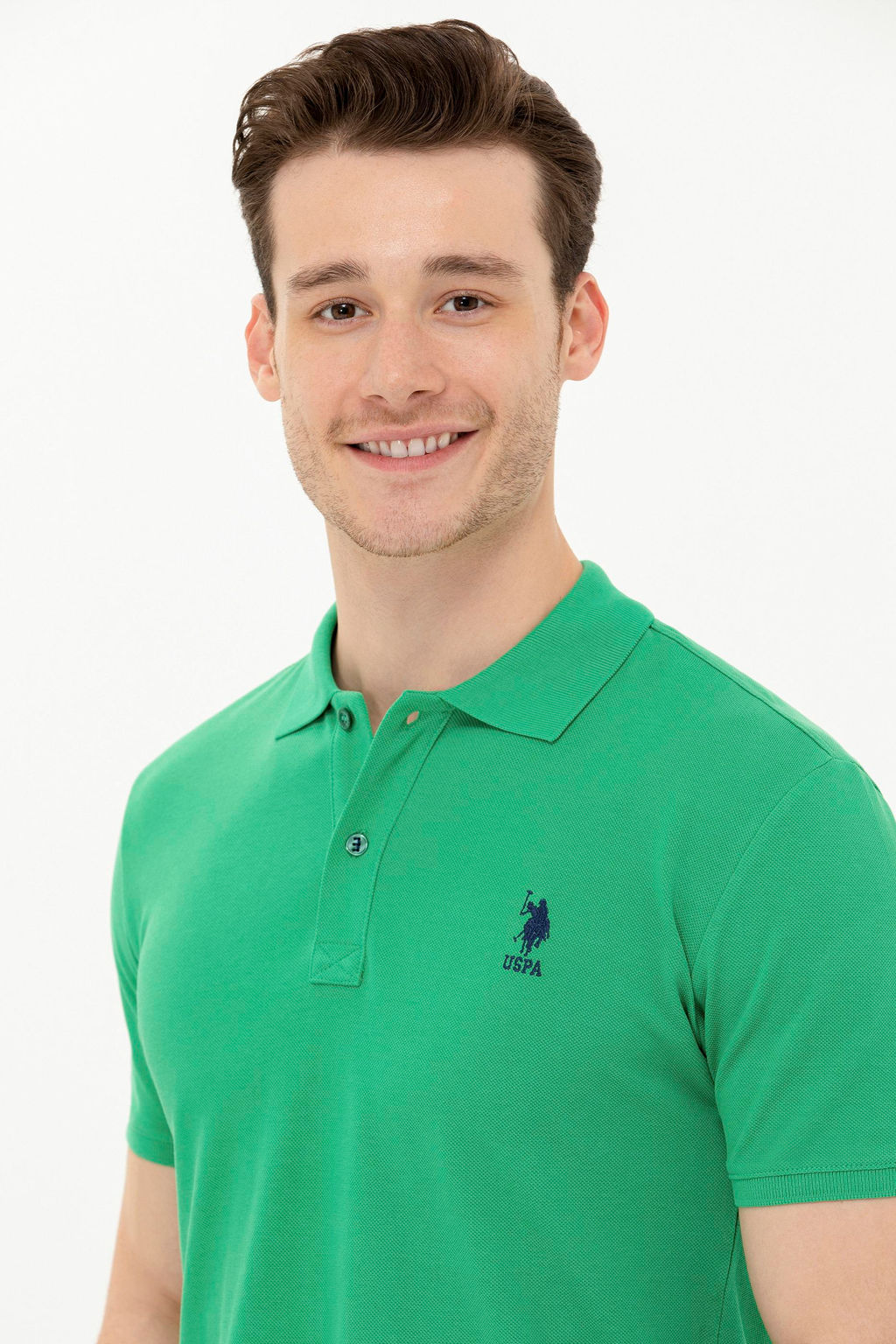 Мужская зеленая базовая футболка - U.s. polo assn фото 4