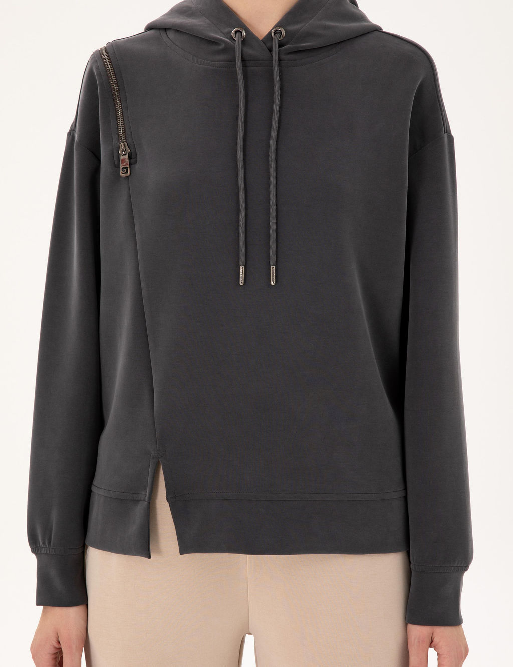 Antrasit Oversize Modal Kuma_ Sweatshirt - Pierre cardin фото 6