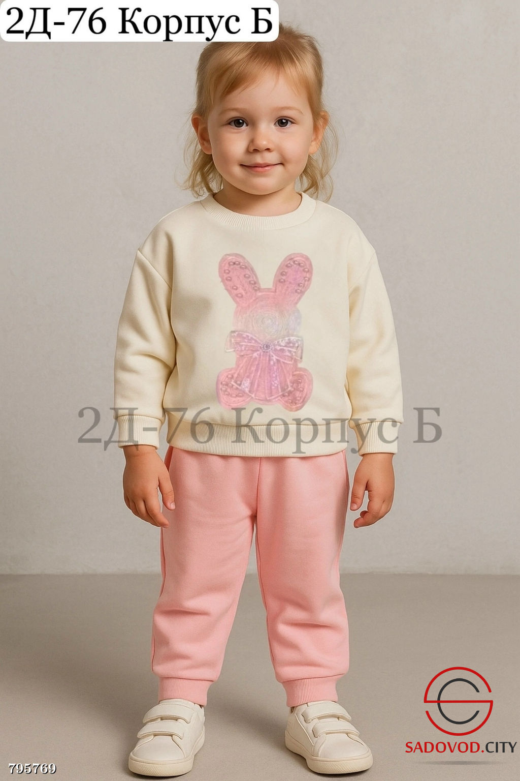 костюм для девочки с рисунком зайчика - Bruno фото 2