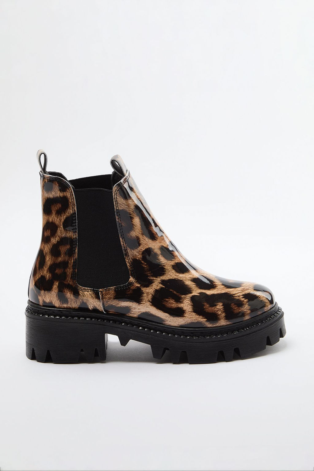 Leopar Desenli Kahverengi Kal?n Duz Tabanl? Kad?n Chealsea Bot TAKAW25BO00060