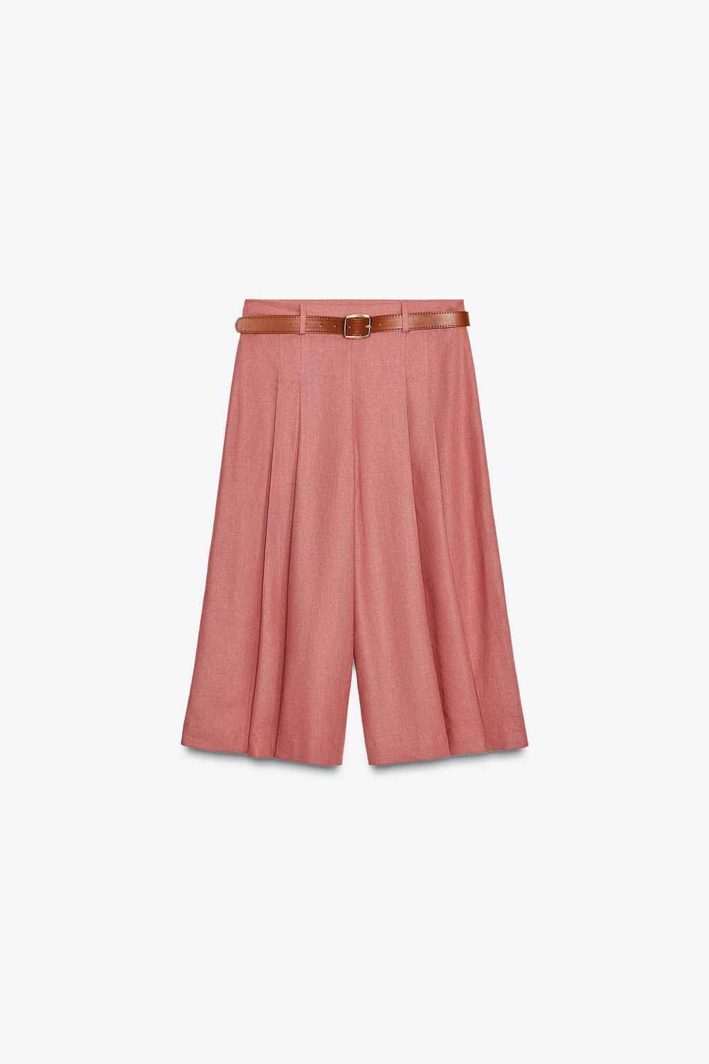 LONG BERMUDA SHORTS WITH BELT IN LINEN BLEND - Zara фото 5