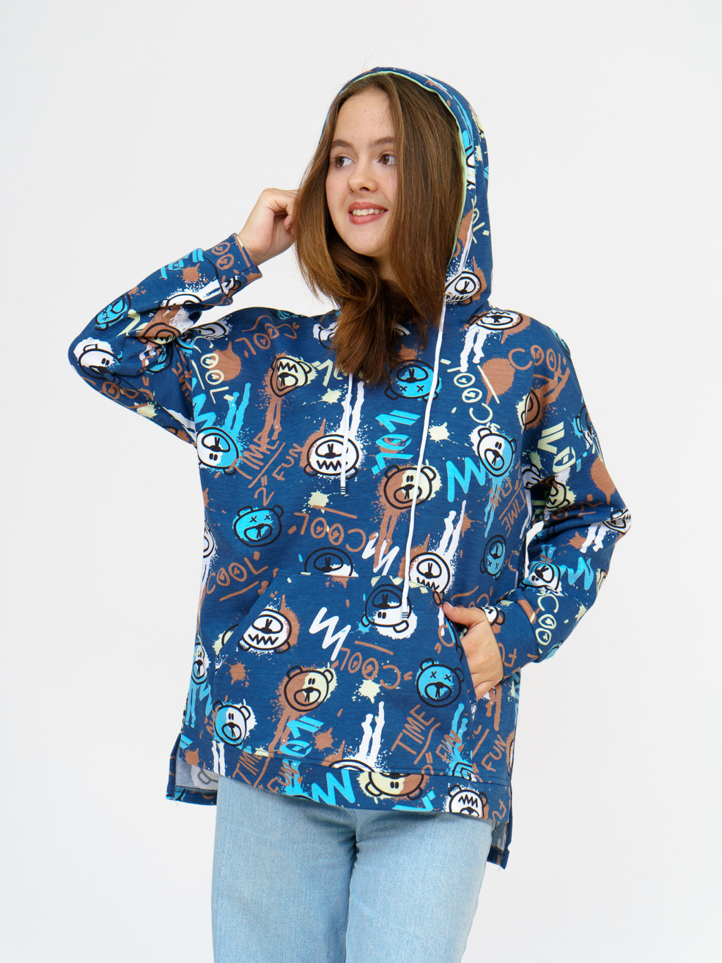 884/1Д Худи детское "Индиго"