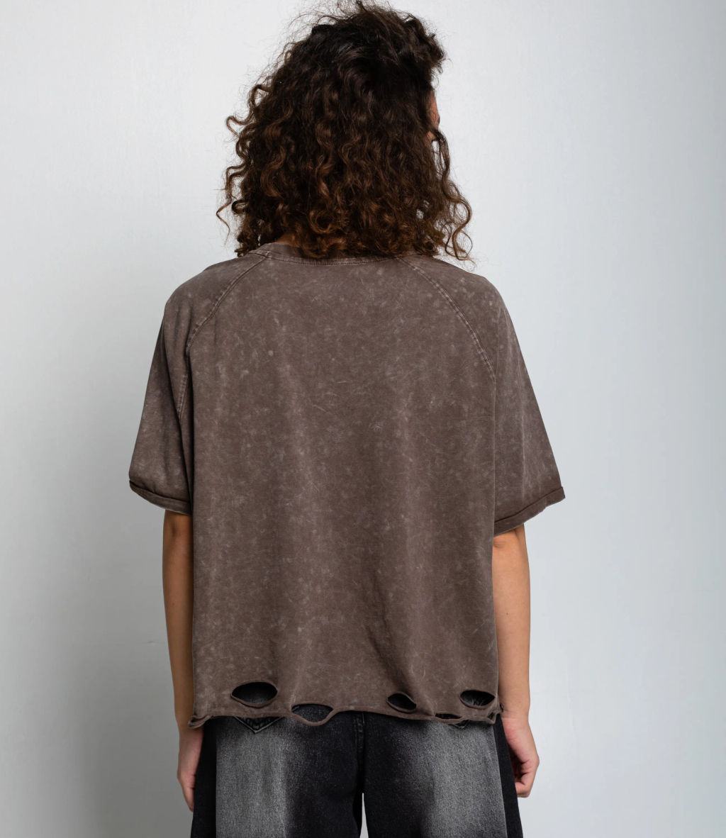 Футболка #КТ01537, коричневый - Dommod фото 3