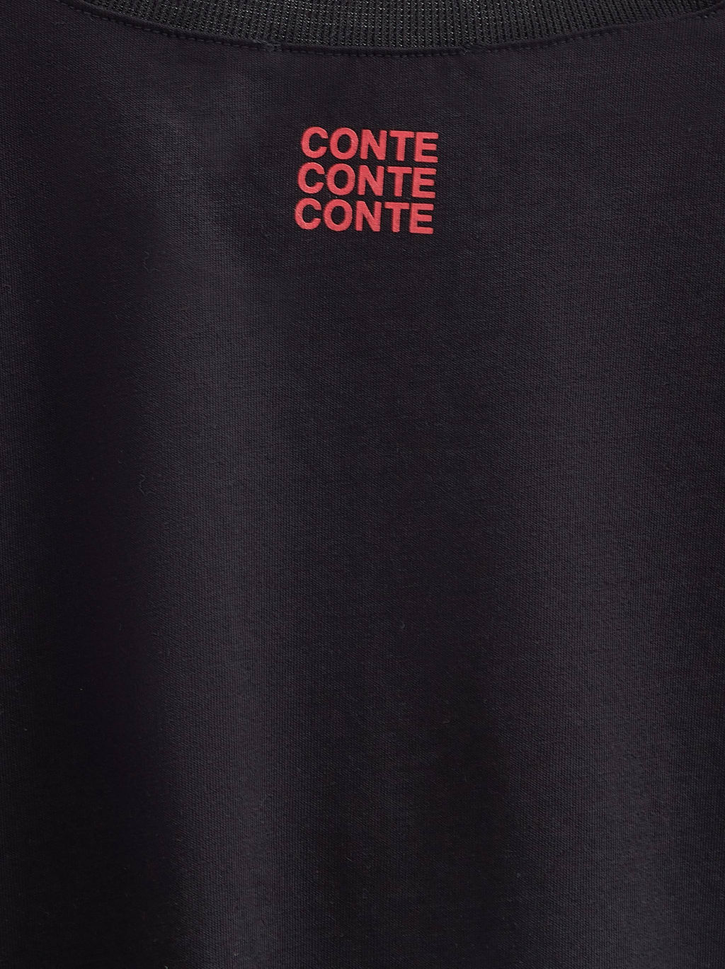 CONTE Футболка с манжетами и вышивкой As it was LD 2679 black-wild