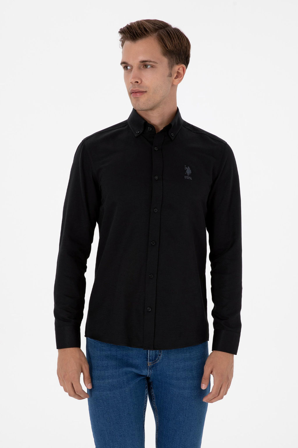 Erkek Siyah Uzun Kollu Basic G_mlek Sepette S_rpriz _ndirim - U.s. polo assn фото 3