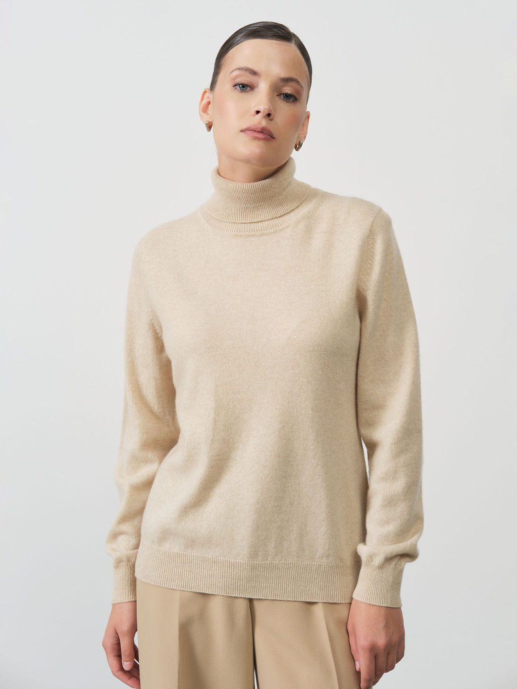 Водолазка из кашемира 5040 бежевая