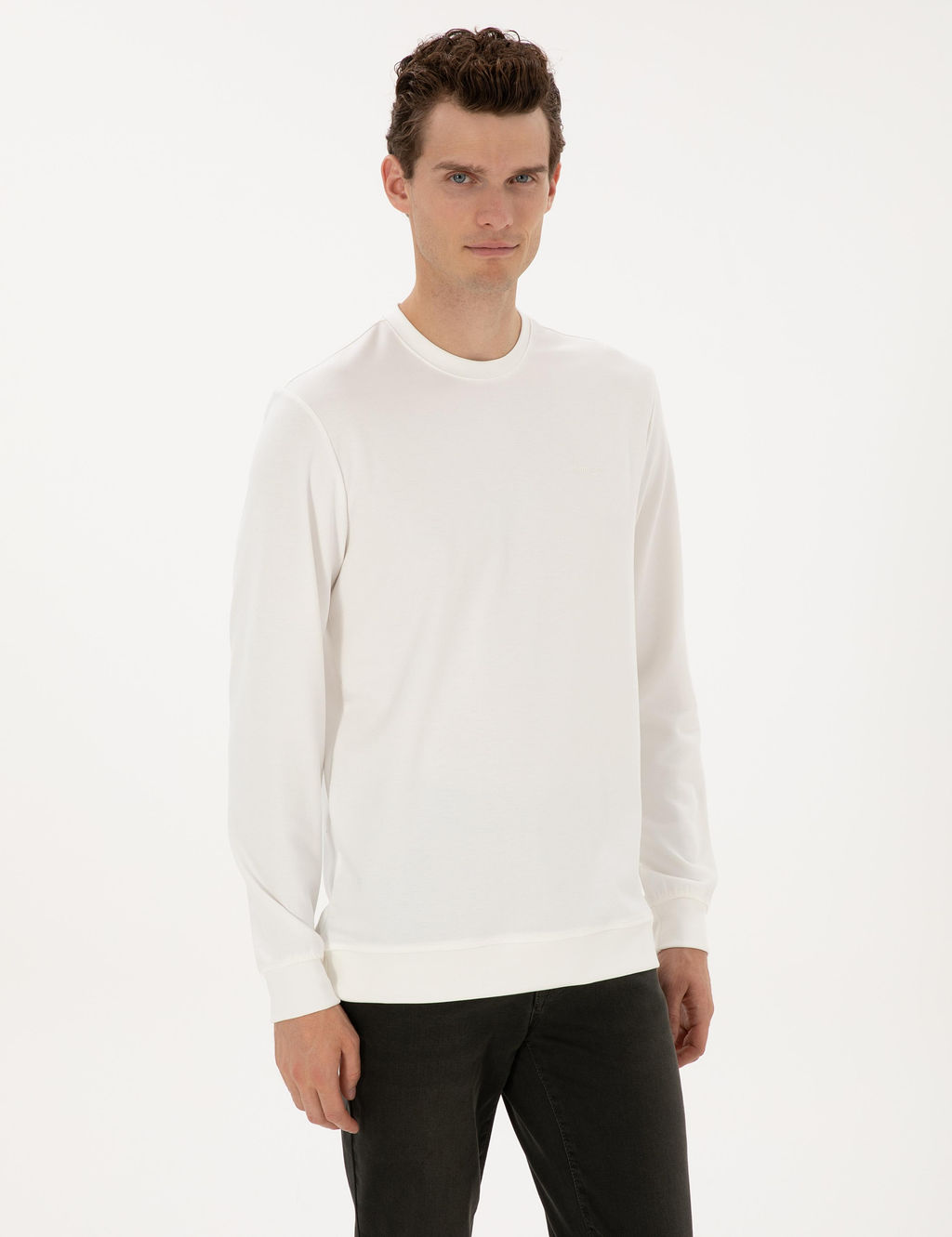 Ekru Regular Fit Sweatshirt - Pierre cardin фото 3