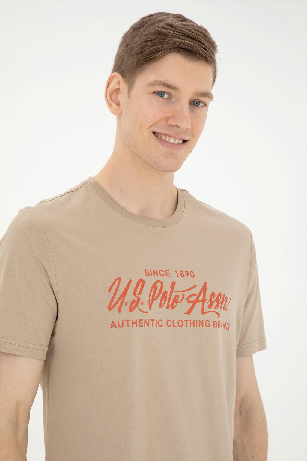 Мужская футболка светло-хаки - U.s. polo assn фото 2