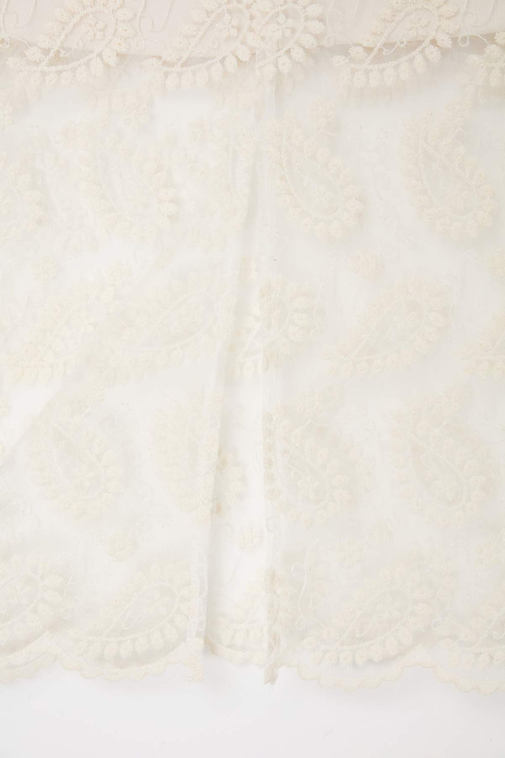 Limited Edition Beyaz Sal Desen Midi Orme Tul Brode Etek TPRSS26ET00014 - Trendyolmilla фото 8