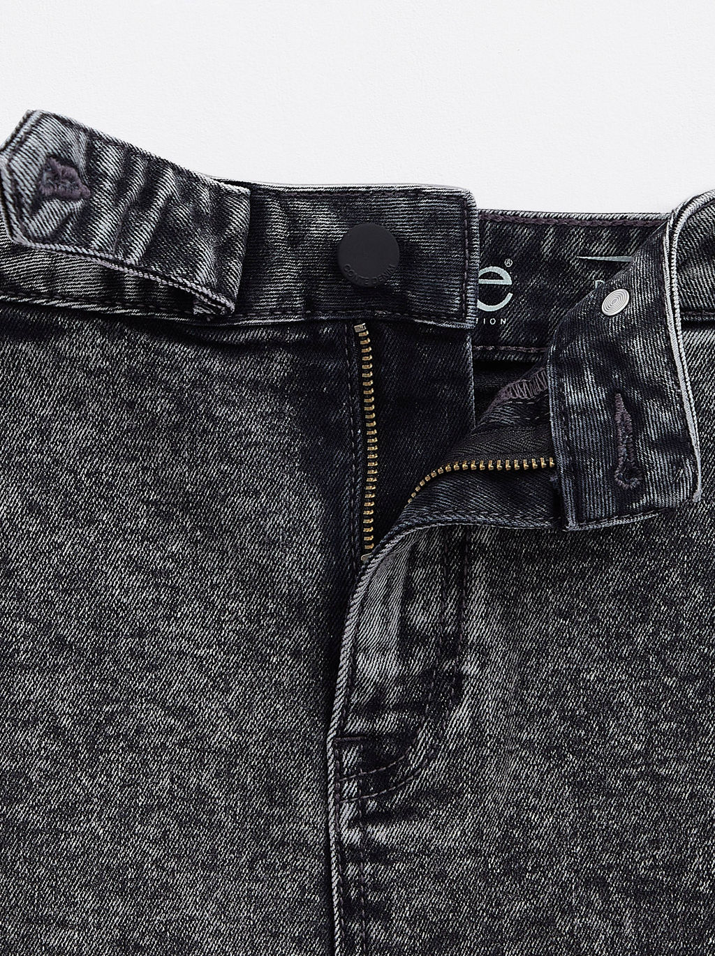 CONTE Джинсовая юбка прямого силуэта CON-385 acid washed grey