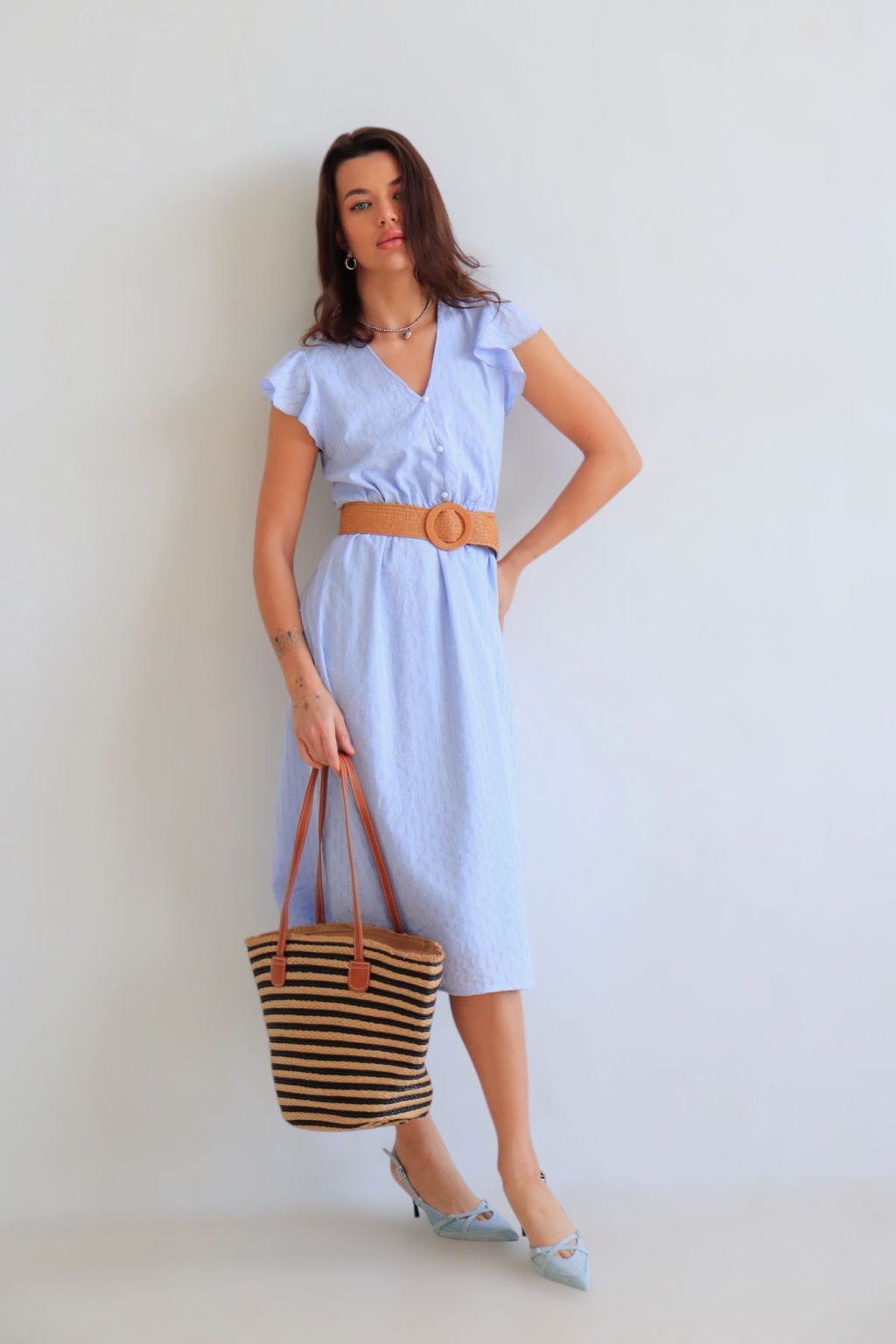 Martichelli Платье нежно-голубое  фото 4