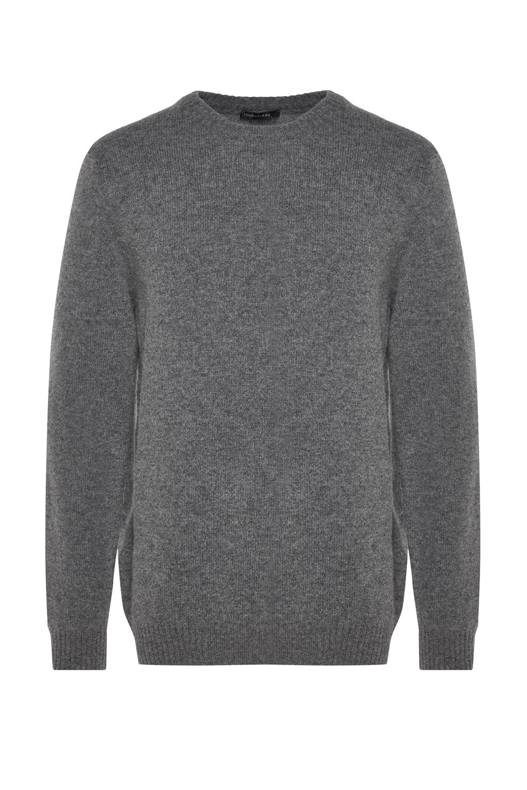 Koyu Gri Regular Fit Yunlu Bisiklet Yaka Basic Triko Kazak TMNAW24KZ00058