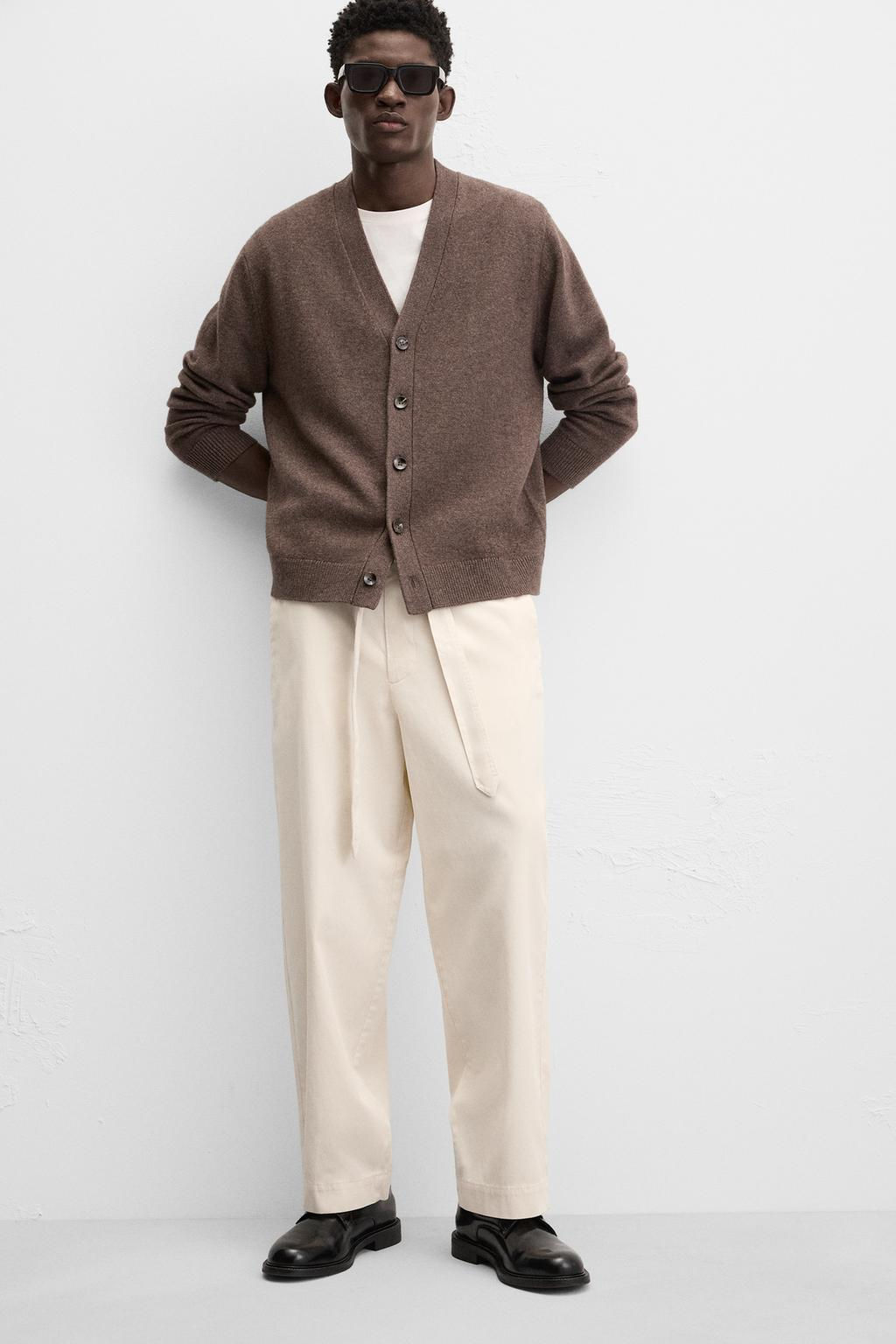TEXTURED TROUSERS WITH BELT - Zara фото 14