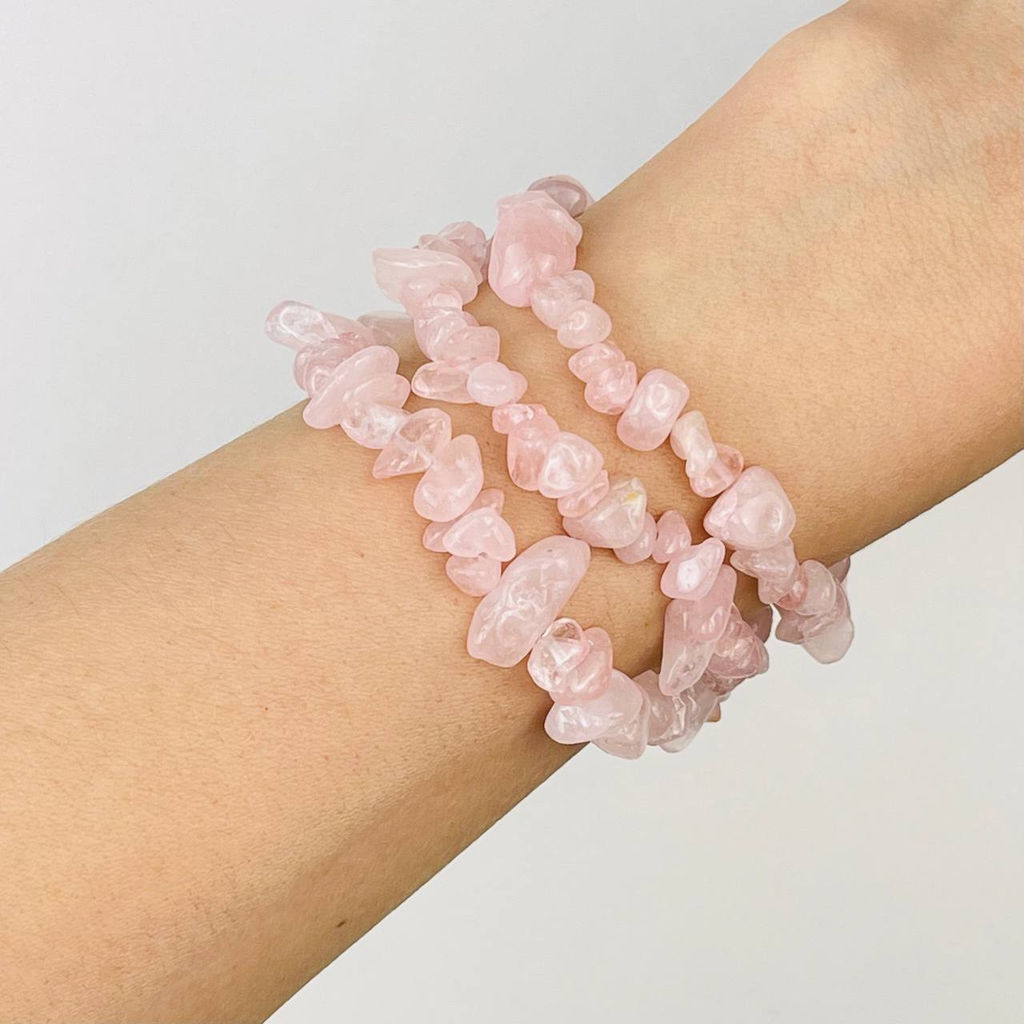 Бусины для украшений из Розового кварца крошка 80 см