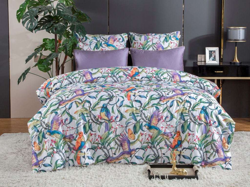 Комплект с одеялом Колибри (аметист/жемчуг), Тенсель (эвкалиптовое волокно)-Хлопок - Kazanov.a. фото 2