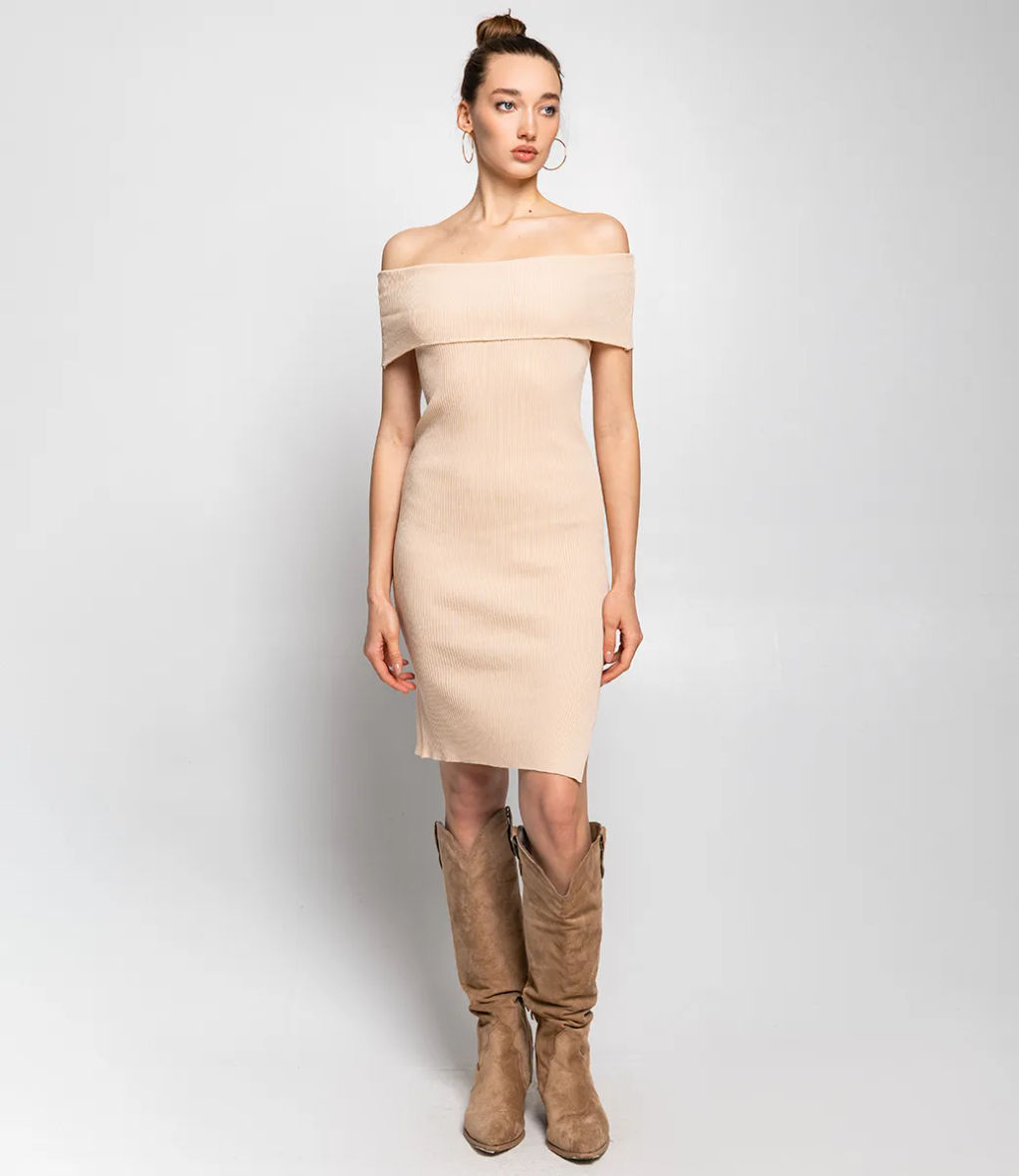 Платье #КТ5396, бежевый