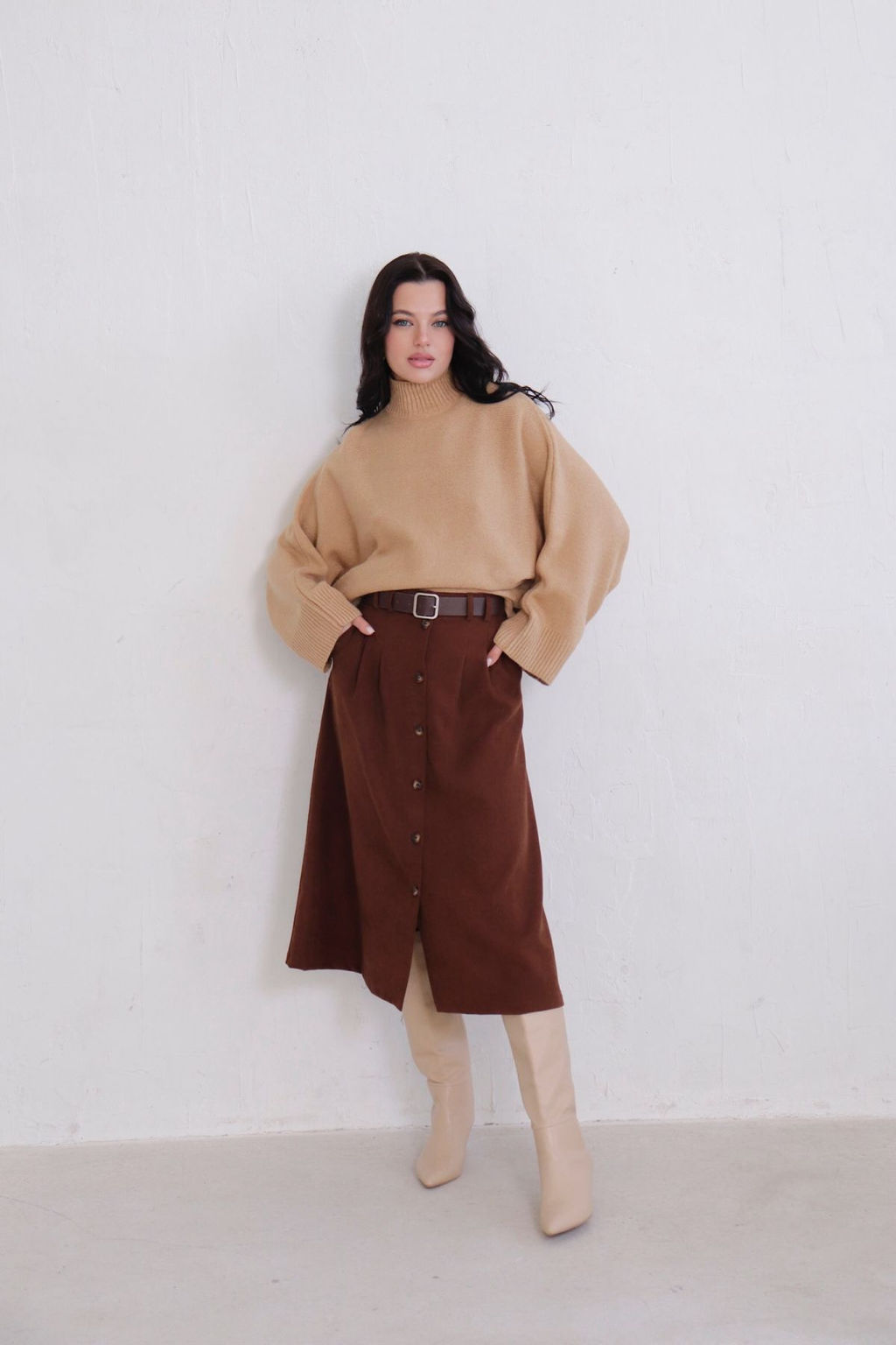 Юбка на пуговицах длины миди - Martichelli фото 66