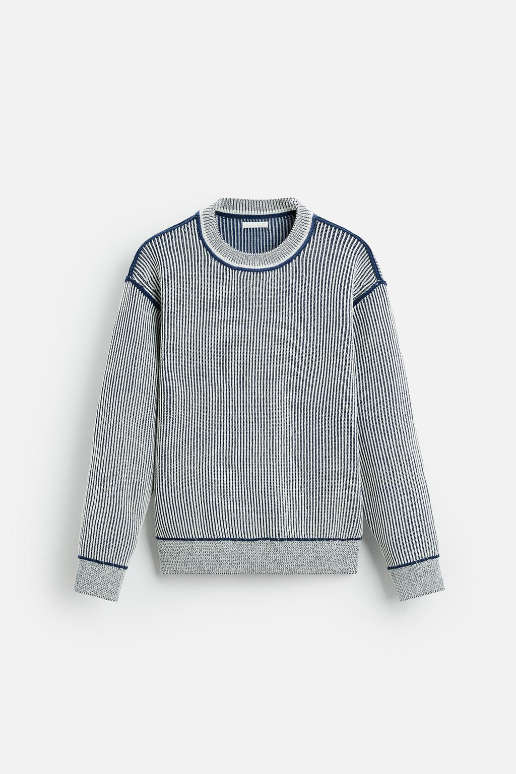 CONTRASTING RIBBED SWEATER - Zara фото 5