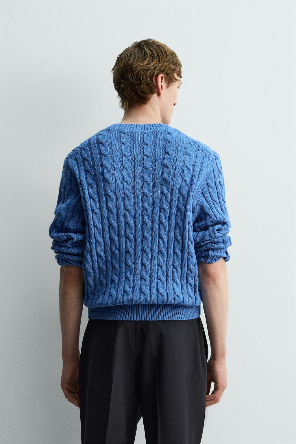 TEXTURED CABLE-KNIT JUMPER - Zara фото 11
