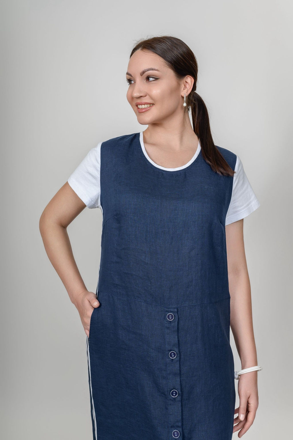 Платье 100% лен