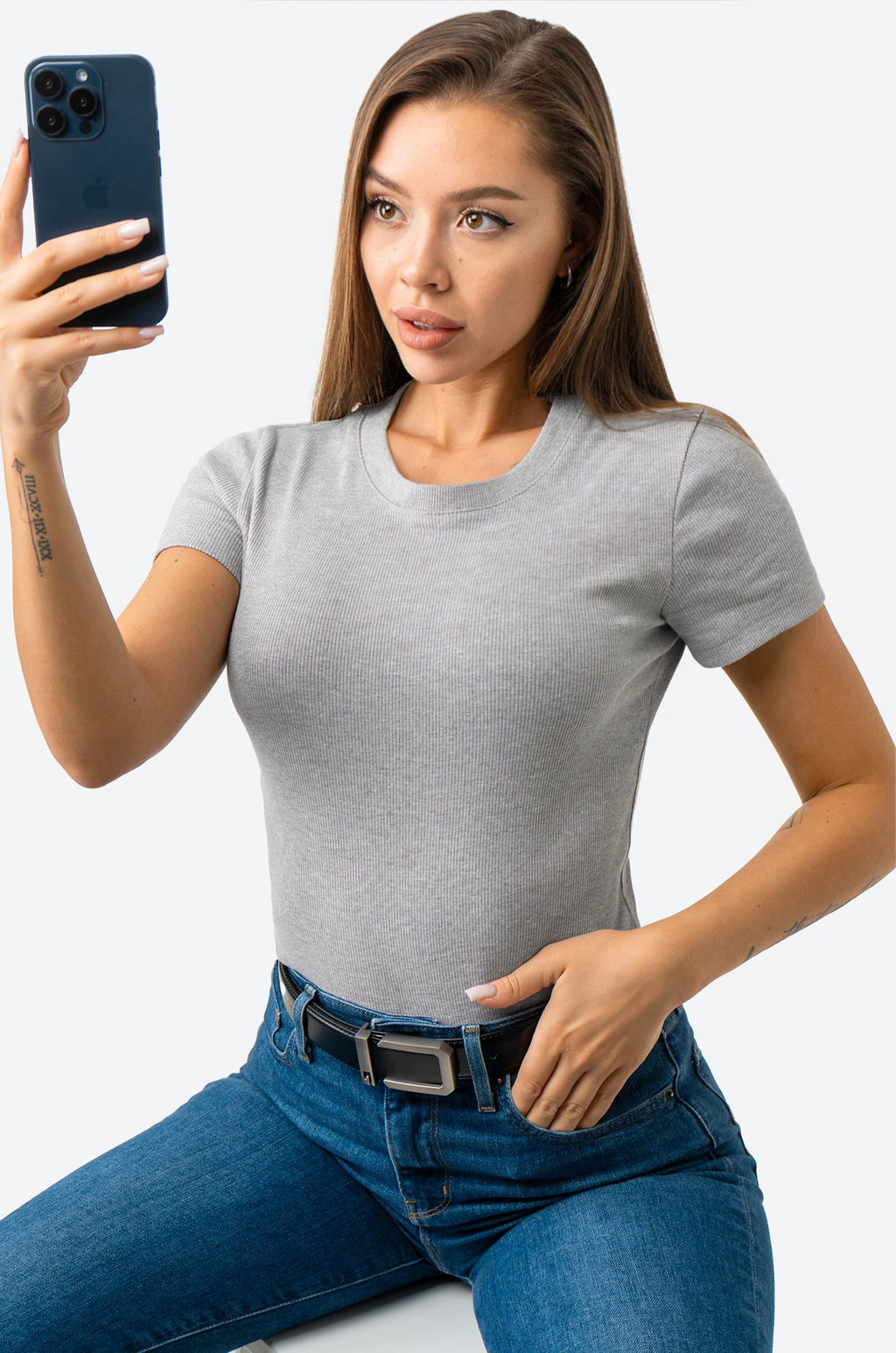 Женская футболка в рубчик Happyfox фото 27