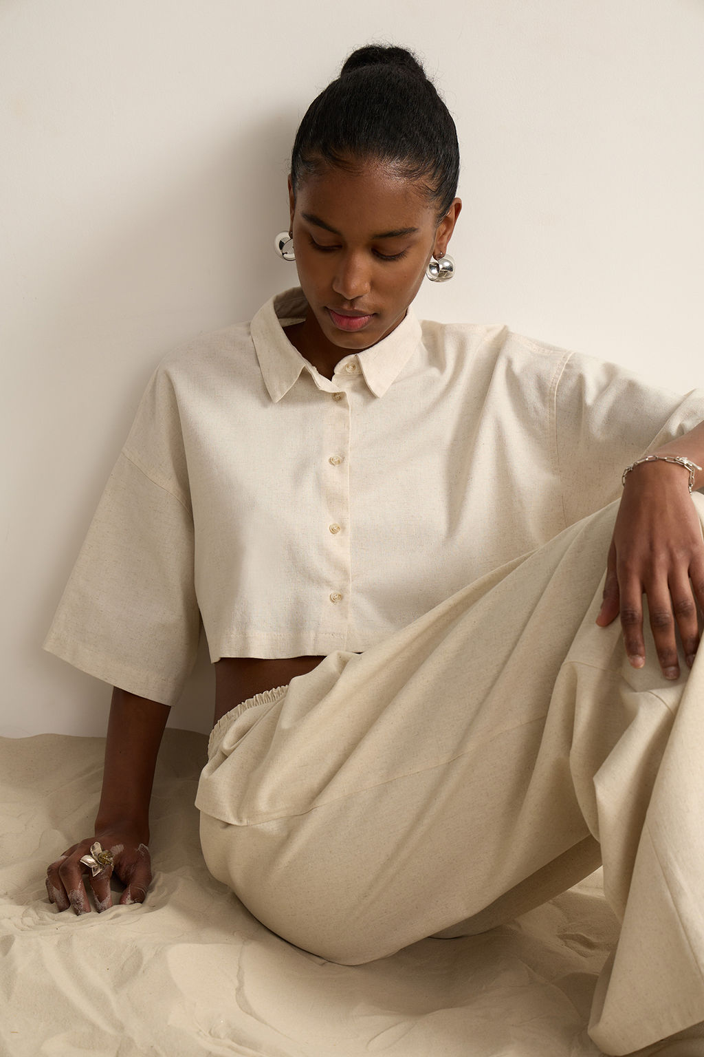 Брюки на резинке изо льна - Mollis фото 4