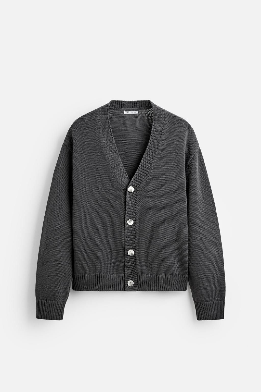 TEXTURED COTTON CARDIGAN - Zara фото 24