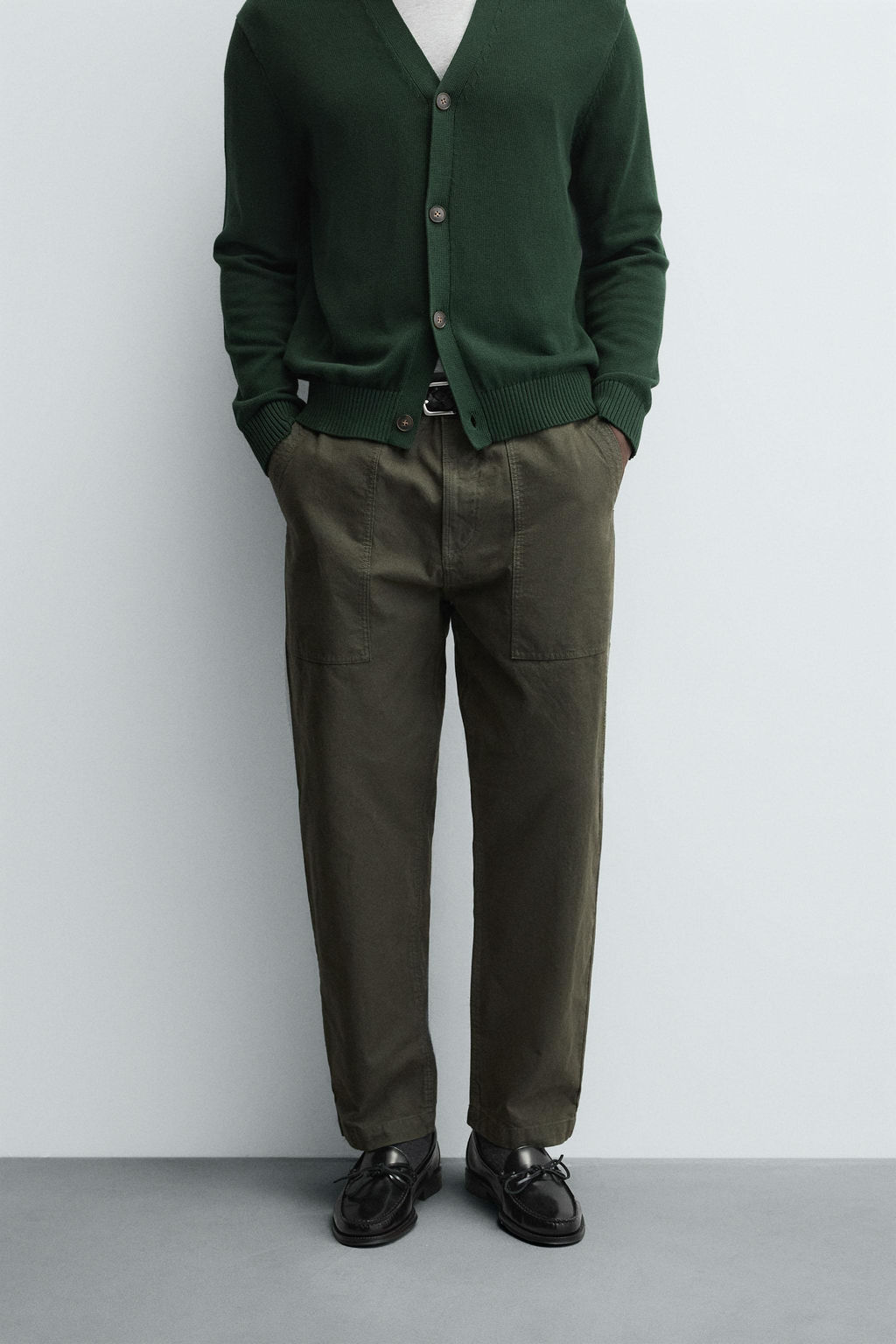WASHED STRAIGHT-LEG TROUSERS - Zara фото 2