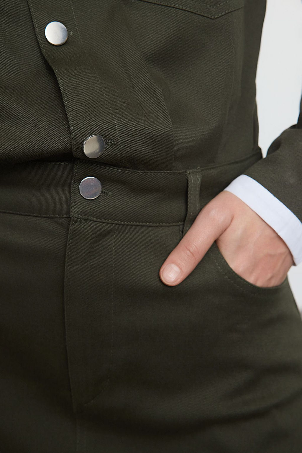 TRENDYOLMILLA Zumrut Yesili Duz Mini Dokuma Elbise TWOAW25EL00588  фото 8
