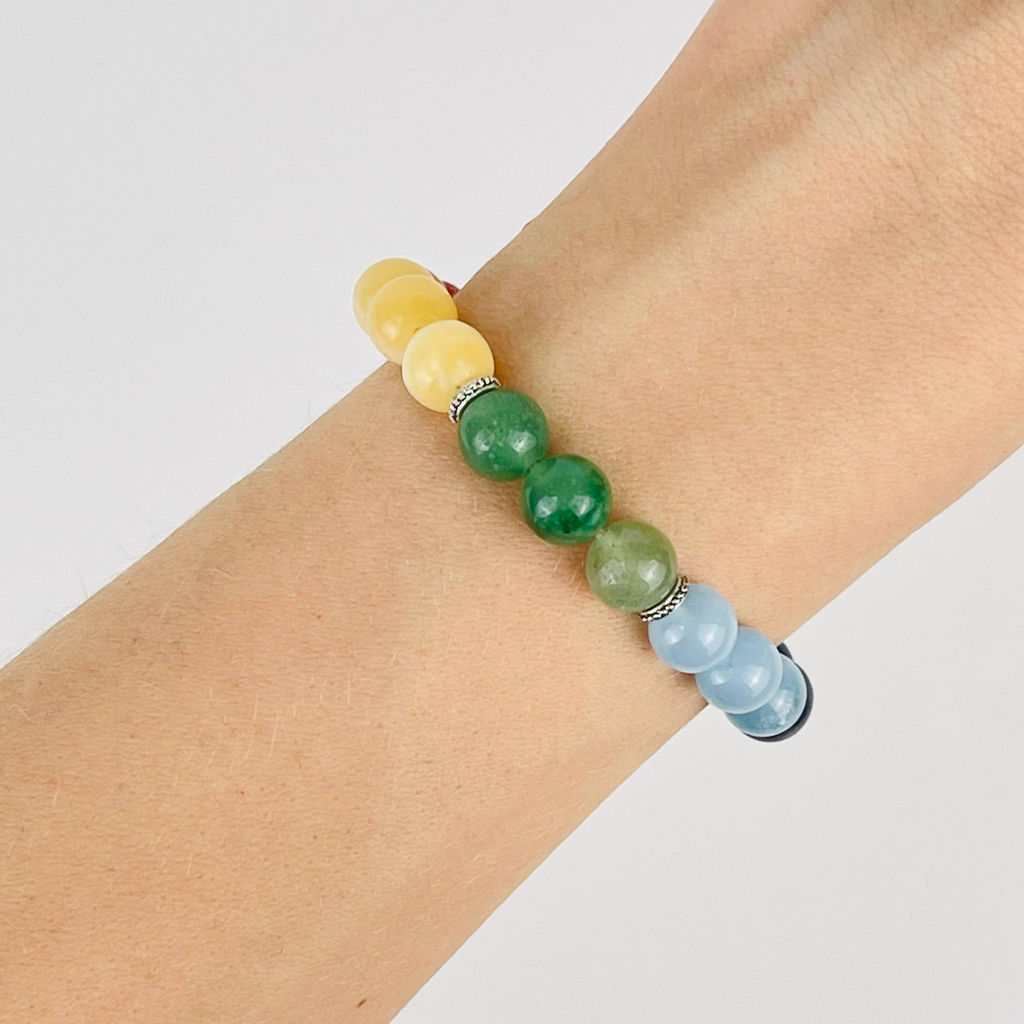 Браслет 7 чакр из Самоцветов - Радуга самоцветов фото 2