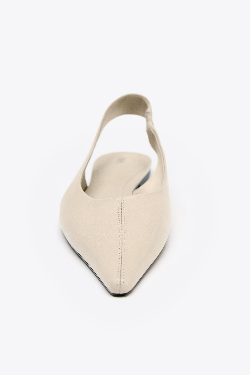 LEATHER SLINGBACK BALLERINA - Zara фото 13