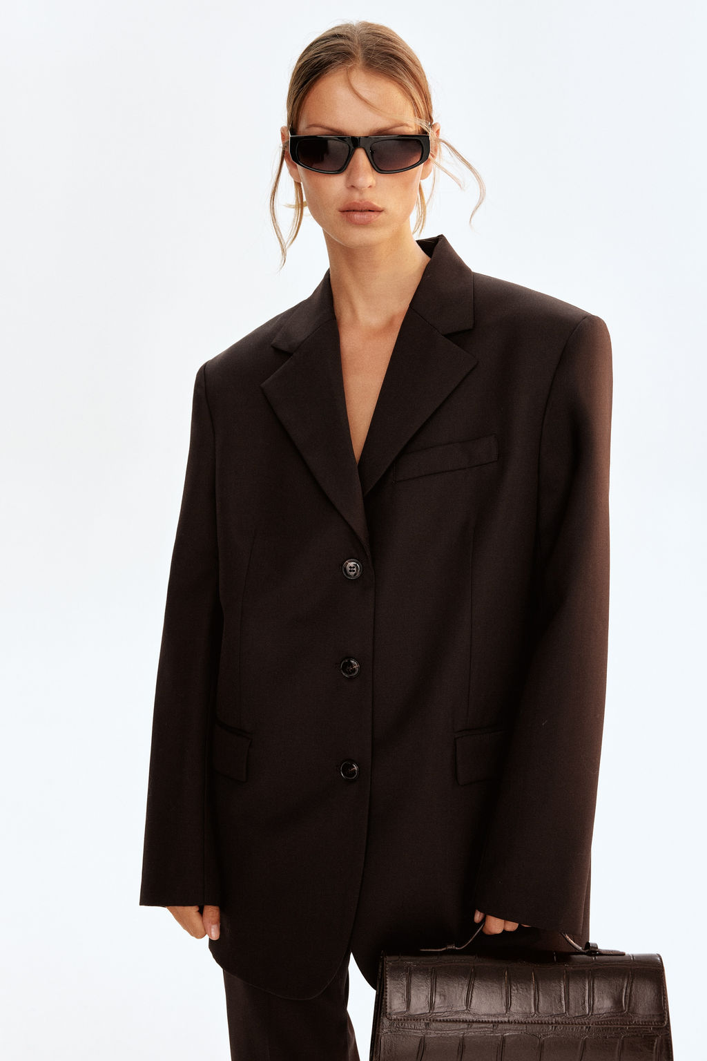 Blazer oversize en mezcla de lana - H&m фото 2