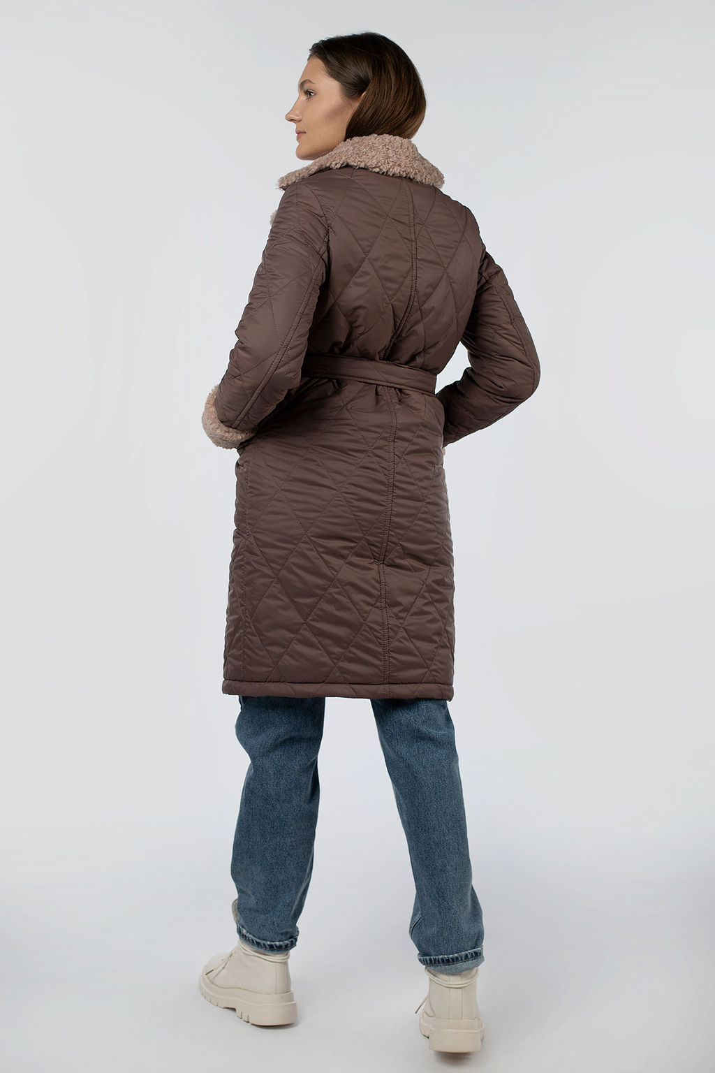 05-2109 Куртка женская зимняя (пояс) - El podio фото 5