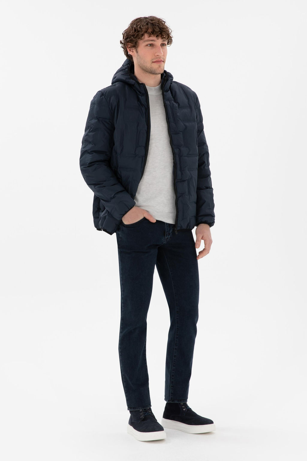 Мужское темно-синее пальто Неожиданная скидка в корзине