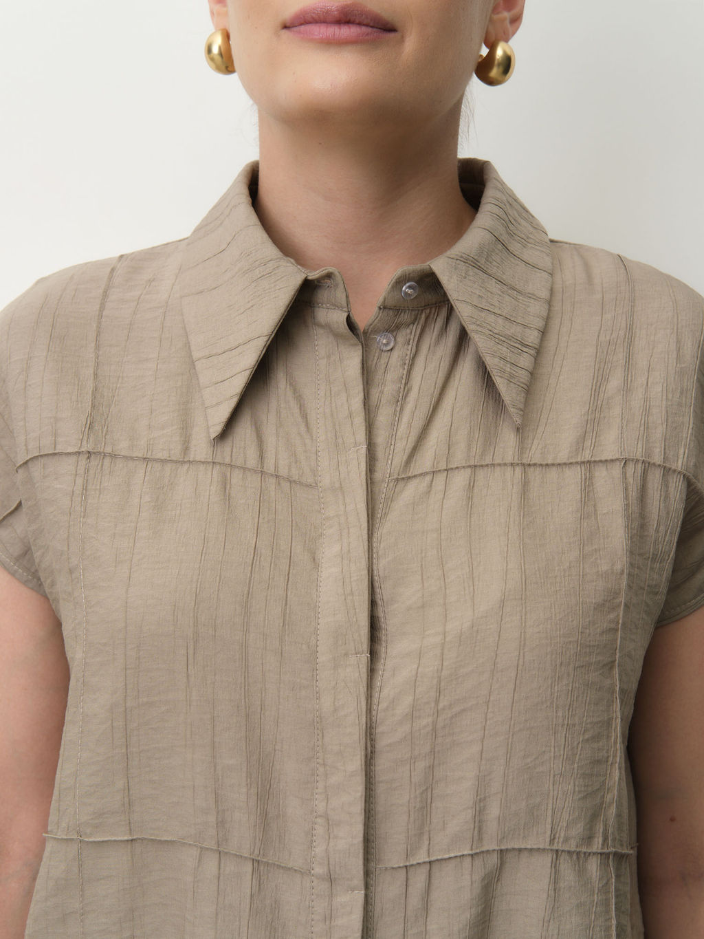 Блуза из вискозы 5011946 коричневая