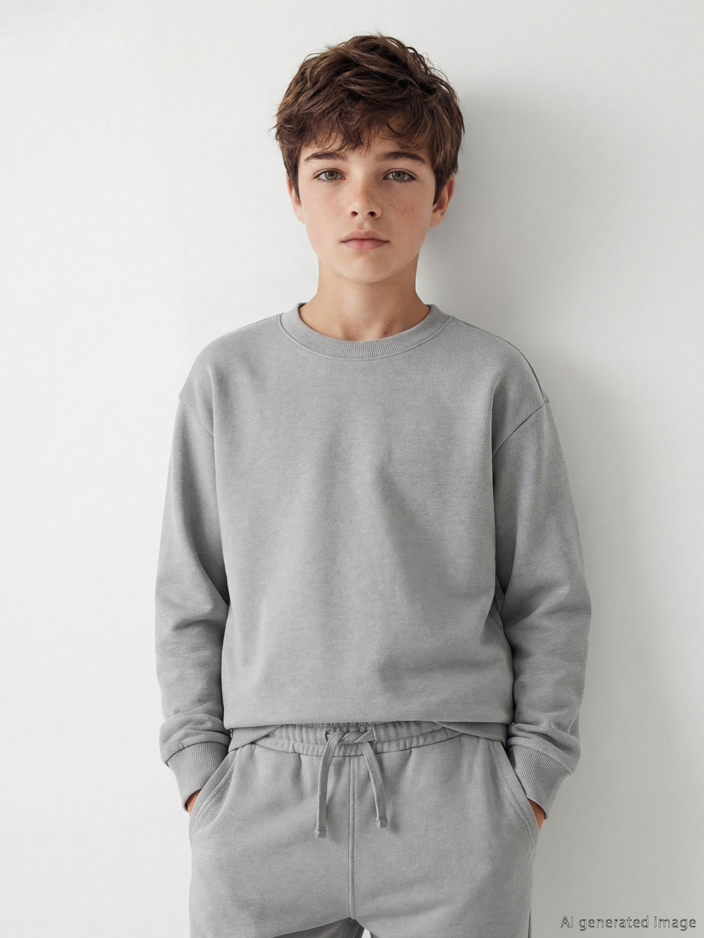 Bisiklet Yaka Erkek ?ocuk Sweatshirt