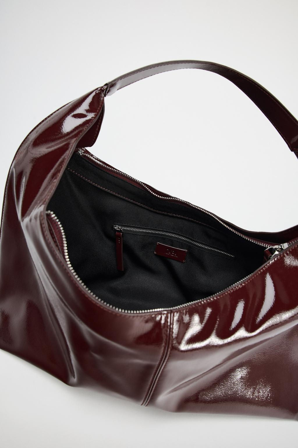 PATENT EFFECT BUCKET BAG - Zara фото 8