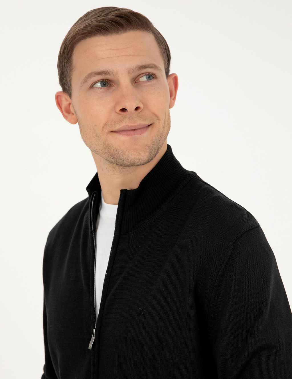 Черный трикотажный кардиган стандартного кроя - Cacharel фото 3