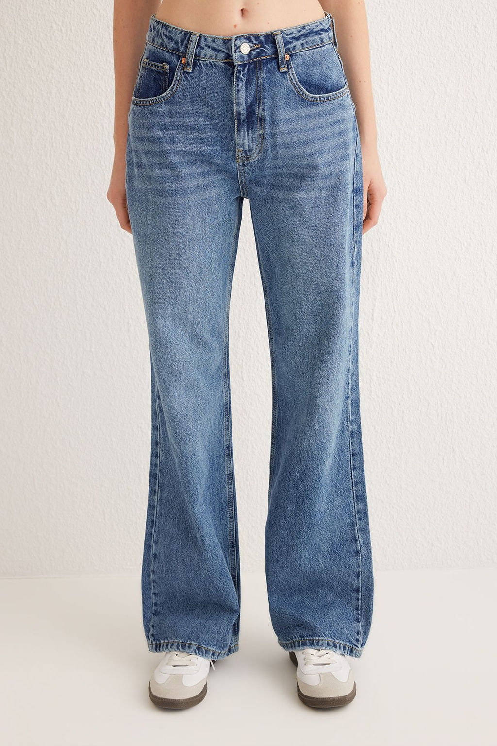 Ac?k Mavi Yuksek Bel Wide Leg Jeans TWOSS25JE00068 - Trendyolmilla фото 8